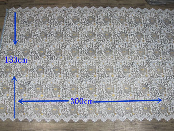 Dentelle de cil de rideau grandes et haute catégorie de règlage de tissu colorées par or moderne fournisseur