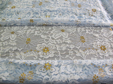 Dentelle de cil de rideau grandes et haute catégorie de règlage de tissu colorées par or moderne fournisseur