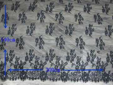 Grand nylon noir de l'équilibre 100% de dentelle de cil de mode pour Madame Dress CY-HB0481 fournisseur