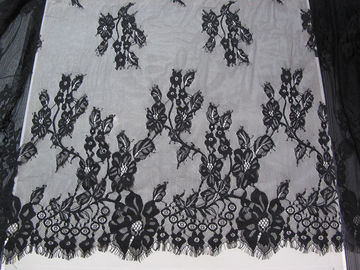 Grand nylon noir de l'équilibre 100% de dentelle de cil de mode pour Madame Dress CY-HB0481 fournisseur