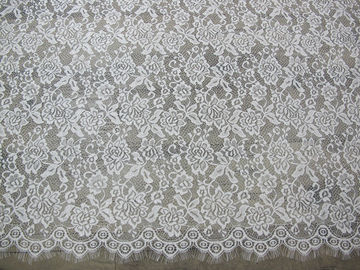 Équilibre de tissu de dentelle de cil de W 100 cm avec perlé fait sur commande matériel en nylon fournisseur