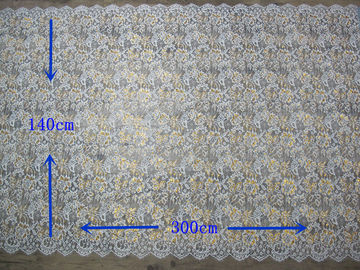 Règlage en nylon métallique d'or de dentelle de cil pour la largeur de la mode 140CM de robes fournisseur
