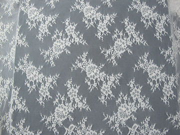 Équilibre en nylon mol de dentelle de cil de coton, tissu de dentelle de blanc de robe de mariage fournisseur