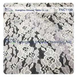 Tissu en nylon de dentelle de coton de modèle floral pour des vêtements de mode, robe de mariage fournisseur