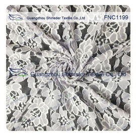 Tissu en nylon de dentelle de coton de modèle floral pour des vêtements de mode, robe de mariage fournisseur
