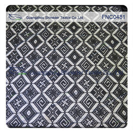 Tissu en nylon de dentelle de rayonne rhombique noire de mariage fournisseur