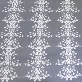 Tissu feuillu multicolore stéréoscopique de dentelle de broderie de modèle pour le vêtement fournisseur
