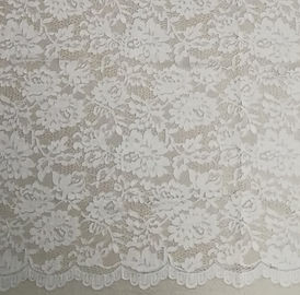 Tissu nuptiale en nylon de dentelle avec le modèle de fleur et de feuille fournisseur