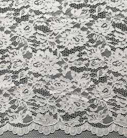 Tissu nuptiale en nylon de dentelle avec le modèle de fleur et de feuille fournisseur