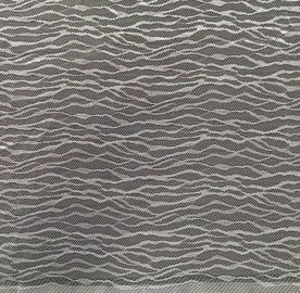 Rayures légères en nylon blanches de tissu de dentelle pour la literie et le textile à la maison fournisseur