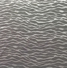 Rayures légères en nylon blanches de tissu de dentelle pour la literie et le textile à la maison fournisseur