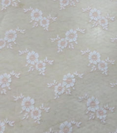 Tissu en nylon de dentelle de coton orange-clair de fleur pour la robe, vêtements de mode, robe de mariage fournisseur
