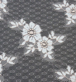 Tissu en nylon de dentelle de coton orange-clair de fleur pour la robe, vêtements de mode, robe de mariage fournisseur