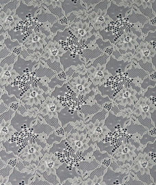 Tissu élastique de dentelle de Spandex et de nylon avec le modèle de fleur de trèfle fournisseur