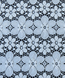 Équilibre floral bleu élastique de tissu de dentelle de Spandex en nylon pour Madame Garment fournisseur