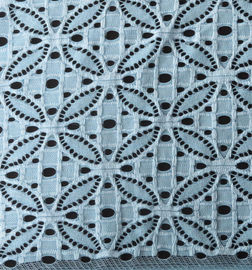 Tissu élastique de dentelle de Spandex et de nylon avec le petit modèle de fleur elliptique fournisseur