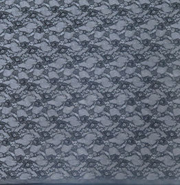 Tissu élastique de haute qualité FNS1948 de dentelle de fleur de couleur courante noire fournisseur