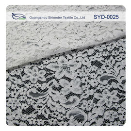 Le bout droit de coton a attaché la robe de dentelle de feston de tissu de dentelle pour le vêtement fournisseur