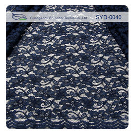 Bel équilibre attaché cranté de tissu de dentelle de voile avec le contenu en nylon et visqueux fournisseur