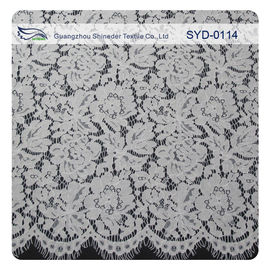 Tissu nuptiale de dentelle attaché par blanc pour épouser, tissu de dentelle de broderie fournisseur