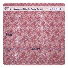 Équilibre coloré de dentelle brodé par cil, tissu floral de dentelle de robe de mariée fournisseur