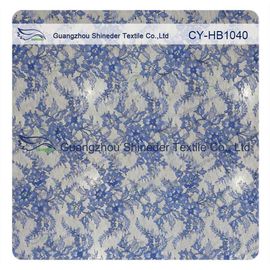 Équilibre coloré de dentelle brodé par cil, tissu floral de dentelle de robe de mariée fournisseur