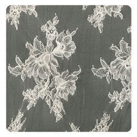 Équilibre en ivoire de dentelle de Chantilly de cil, tissu crème nuptiale de dentelle de corde fournisseur