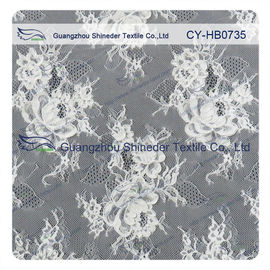 Tissu de couture d'équilibre de dentelle de cil de jacquard par la cour, coutume imprimée fournisseur