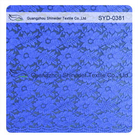 Dentelle de corde de bleu d'indigo de lancement de 2016 étés, tissu floral de dentelle, couleur bleu-foncé disponible fournisseur