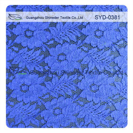 Dentelle de corde de bleu d'indigo de lancement de 2016 étés, tissu floral de dentelle, couleur bleu-foncé disponible fournisseur