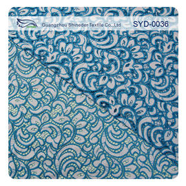 Tissu en nylon de dentelle de double coton de couleur pour le tissu à la maison de dentelle de textile/cil fournisseur