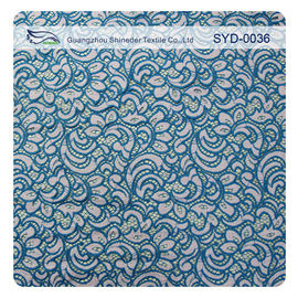 Tissu en nylon de dentelle de double coton de couleur pour le tissu à la maison de dentelle de textile/cil fournisseur