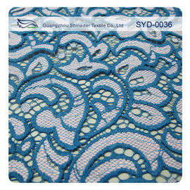 Tissu en nylon de dentelle de double coton de couleur pour le tissu à la maison de dentelle de textile/cil fournisseur