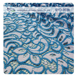 Tissu en nylon de dentelle de double coton de couleur pour le tissu à la maison de dentelle de textile/cil fournisseur