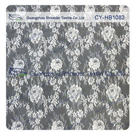 Tissu floral sur toute la surface nuptiale moderne de robe de dentelle cranté par Chantilly fournisseur