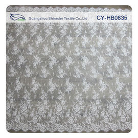 Dentelle suisse en nylon de Chantilly de la voile 100, tissu français adapté aux besoins du client de dentelle fournisseur