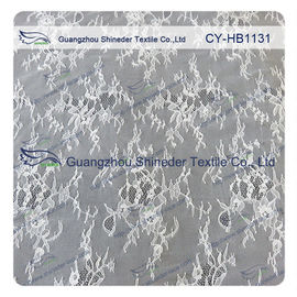 Tissu suisse de dentelle de voile Chantilly de dentelle nuptiale en nylon de 100, coutume imprimé fournisseur