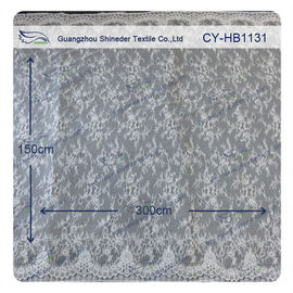 Tissu suisse de dentelle de voile Chantilly de dentelle nuptiale en nylon de 100, coutume imprimé fournisseur