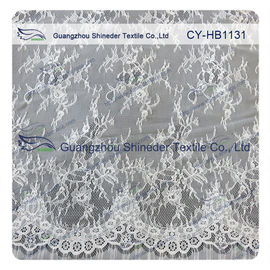 Tissu suisse de dentelle de voile Chantilly de dentelle nuptiale en nylon de 100, coutume imprimé fournisseur