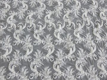 La dentelle visqueuse de Chantilly de corde élégante/a brodé le tissu de dentelle fournisseur