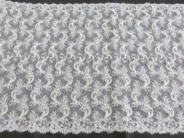 La dentelle visqueuse de Chantilly de corde élégante/a brodé le tissu de dentelle fournisseur