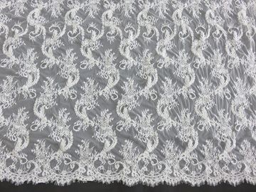 La dentelle visqueuse de Chantilly de corde élégante/a brodé le tissu de dentelle fournisseur