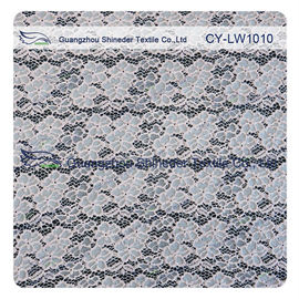 Tissu en nylon de dentelle de coton rose de fleur de mode pour des robes de mariage fournisseur